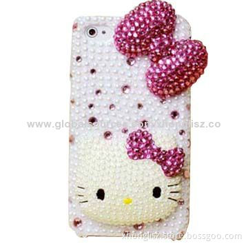 New 3D Rhinestones Bling Phone Case Back Cover for iPhone series, Custom Designs